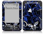 Twisted Garden Blue and White - Decal Style Skin fits Amazon Kindle 3 Keyboard (with 6 inch display)