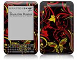 Twisted Garden Red and Yellow - Decal Style Skin fits Amazon Kindle 3 Keyboard (with 6 inch display)
