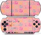 Sony PSP 3000 Decal Style Skin - Kearas Peace Signs on Pink