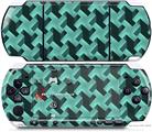 Sony PSP 3000 Decal Style Skin - Retro Houndstooth Seafoam Green