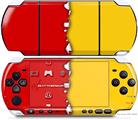 Sony PSP 3000 Decal Style Skin - Ripped Colors Red Yellow