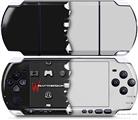 Sony PSP 3000 Decal Style Skin - Ripped Colors Black Gray