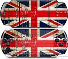 Sony PSP 3000 Decal Style Skin - Painted Faded and Cracked Union Jack British Flag