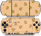 Sony PSP 3000 Decal Style Skin - Anchors Away Peach