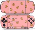 Sony PSP 3000 Decal Style Skin - Anchors Away Pink