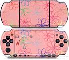 Sony PSP 3000 Decal Style Skin - Kearas Flowers on Pink