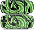 Sony PSP 3000 Decal Style Skin - Alecias Swirl 02 Green