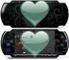 Sony PSP 3000 Decal Style Skin - Glass Heart Grunge Seafoam Green