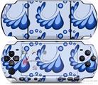Sony PSP 3000 Decal Style Skin - Petals Blue