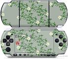 Sony PSP 3000 Decal Style Skin - Victorian Design Green