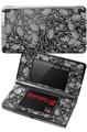 Nintendo 3DS Decal Style Skin - Scattered Skulls Gray