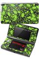 Nintendo 3DS Decal Style Skin - Scattered Skulls Neon Green