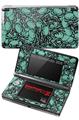 Nintendo 3DS Decal Style Skin - Scattered Skulls Seafoam Green