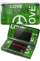 Nintendo 3DS Decal Style Skin - Love and Peace Green