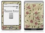 Flowers and Berries Pink - Decal Style Skin (fits 4th Gen Kindle with 6inch display and no keyboard)