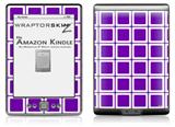 Squared Purple - Decal Style Skin (fits 4th Gen Kindle with 6inch display and no keyboard)