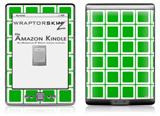 Squared Green - Decal Style Skin (fits 4th Gen Kindle with 6inch display and no keyboard)