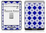 Boxed Royal Blue - Decal Style Skin (fits 4th Gen Kindle with 6inch display and no keyboard)