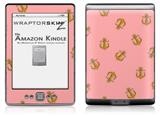 Anchors Away Pink - Decal Style Skin (fits 4th Gen Kindle with 6inch display and no keyboard)