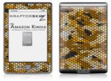 HEX Mesh Camo 01 Orange - Decal Style Skin (fits 4th Gen Kindle with 6inch display and no keyboard)