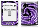 Alecias Swirl 02 Purple - Decal Style Skin (fits 4th Gen Kindle with 6inch display and no keyboard)
