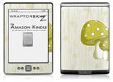 Mushrooms Yellow - Decal Style Skin (fits 4th Gen Kindle with 6inch display and no keyboard)