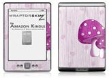 Mushrooms Hot Pink - Decal Style Skin (fits 4th Gen Kindle with 6inch display and no keyboard)