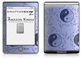 Feminine Yin Yang Blue - Decal Style Skin (fits 4th Gen Kindle with 6inch display and no keyboard)