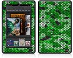 Amazon Kindle Fire (Original) Decal Style Skin - HEX Mesh Camo 01 Green Bright
