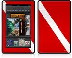 Amazon Kindle Fire (Original) Decal Style Skin - Dive Scuba Flag