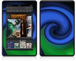 Amazon Kindle Fire (Original) Decal Style Skin - Alecias Swirl 01 Blue