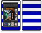Amazon Kindle Fire (Original) Decal Style Skin - Kearas Psycho Stripes Blue and White