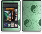 Amazon Kindle Fire (Original) Decal Style Skin - Feminine Yin Yang Green