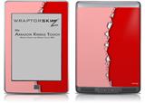 Ripped Colors Pink Red - Decal Style Skin (fits Amazon Kindle Touch Skin)