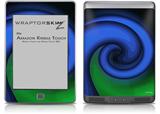 Alecias Swirl 01 Blue - Decal Style Skin (fits Amazon Kindle Touch Skin)