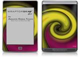Alecias Swirl 01 Yellow - Decal Style Skin (fits Amazon Kindle Touch Skin)