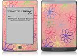 Kearas Flowers on Pink - Decal Style Skin (fits Amazon Kindle Touch Skin)
