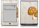 Mushrooms Orange - Decal Style Skin (fits Amazon Kindle Touch Skin)