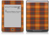 Plaid Pumpkin Orange - Decal Style Skin (fits Amazon Kindle Touch Skin)