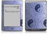 Feminine Yin Yang Blue - Decal Style Skin (fits Amazon Kindle Touch Skin)