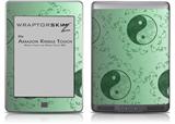 Feminine Yin Yang Green - Decal Style Skin (fits Amazon Kindle Touch Skin)