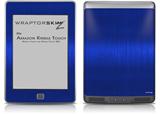 Simulated Brushed Metal Blue - Decal Style Skin (fits Amazon Kindle Touch Skin)