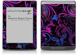 Twisted Garden Hot Pink and Blue - Decal Style Skin (fits Amazon Kindle Touch Skin)