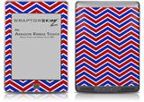 Zig Zag Red White and Blue - Decal Style Skin (fits Amazon Kindle Touch Skin)