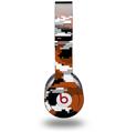 Skin Decal Wrap works with Original Beats Solo HD Headphones WraptorCamo Digital Camo Burnt Orange Skin Only (HEADPHONES NOT INCLUDED)