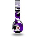 Skin Decal Wrap works with Original Beats Solo HD Headphones WraptorCamo Digital Camo Purple Skin Only (HEADPHONES NOT INCLUDED)