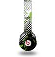 Skin Decal Wrap works with Original Beats Solo HD Headphones Halftone Splatter Green White Skin Only (HEADPHONES NOT INCLUDED)