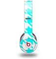 Skin Decal Wrap works with Original Beats Solo HD Headphones Houndstooth Neon Teal Skin Only (HEADPHONES NOT INCLUDED)