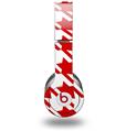 Skin Decal Wrap works with Original Beats Solo HD Headphones Houndstooth Red Skin Only (HEADPHONES NOT INCLUDED)