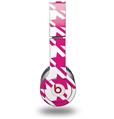 Skin Decal Wrap works with Original Beats Solo HD Headphones Houndstooth Hot Pink Skin Only (HEADPHONES NOT INCLUDED)